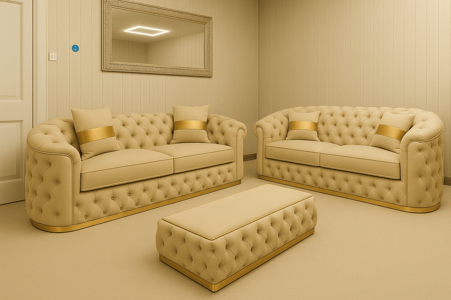 Chesterfield Custom Sofa Set – 2+3, 3+2+1, 3+3 & More