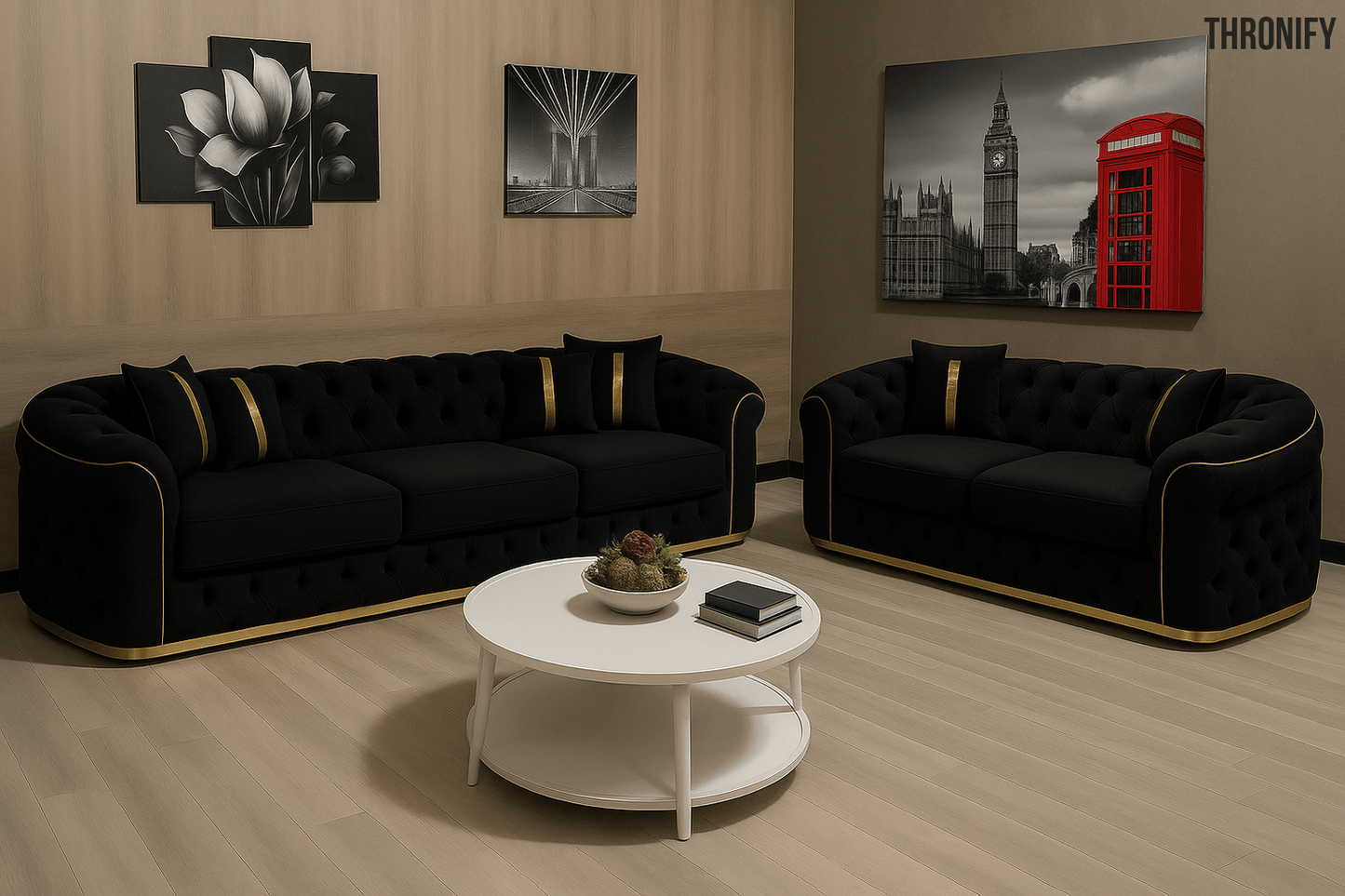 Chesterfield Custom Sofa Set – 2+3, 3+2+1, 3+3 & More