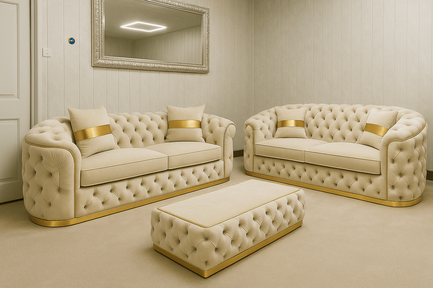 Chesterfield Custom Sofa Set – 2+3, 3+2+1, 3+3 & More