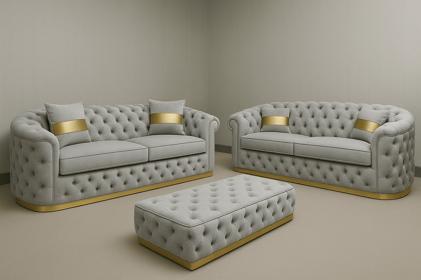 Chesterfield Custom Sofa Set – 2+3, 3+2+1, 3+3 & More