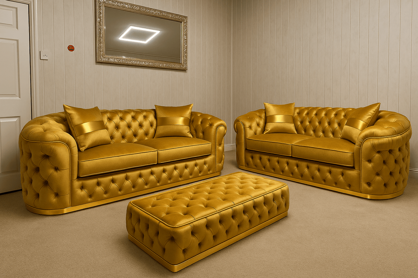 Chesterfield Custom Sofa Set – 2+3, 3+2+1, 3+3 & More