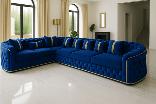 Modern L-Shaped Corner Sofa 6 Seater – Plush Comfort & Contemporary Design